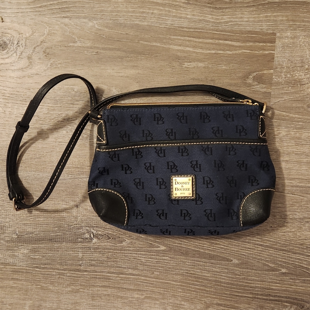 Dooney & Bourke Navy Blue Small Logo Crossbody